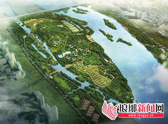 祊河部分景觀設(shè)計俯視圖