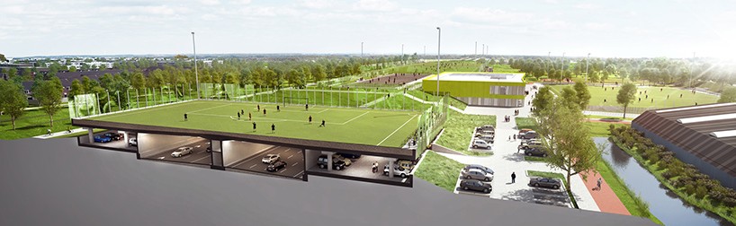 荷蘭高速公路上方的運(yùn)動(dòng)公園